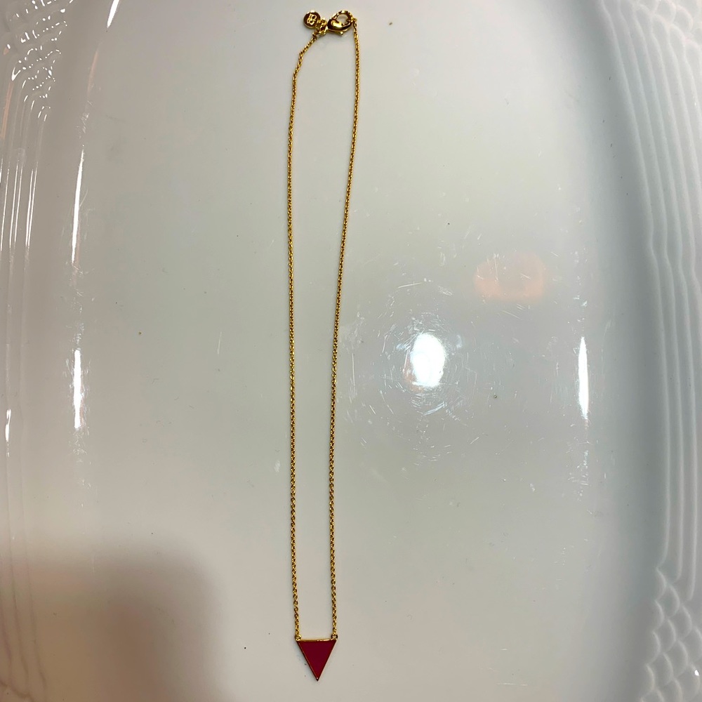 Gorjana Pink Triangle Necklace